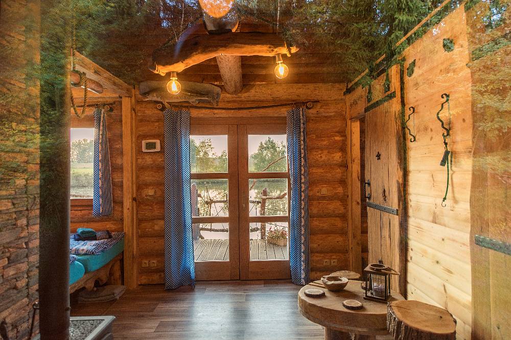 Log Cabin Wellness - treehouse a srub na vodě Višňová